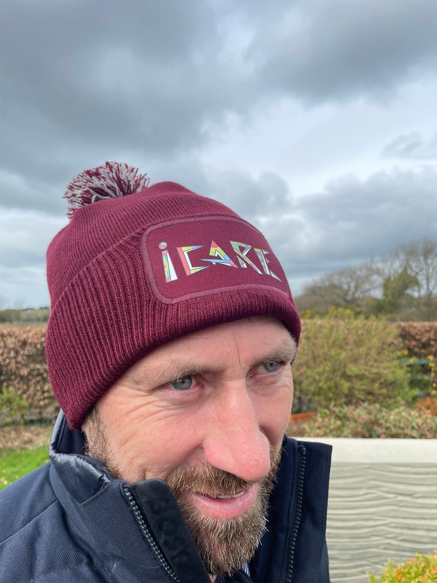 Burgundy iCare Beanie