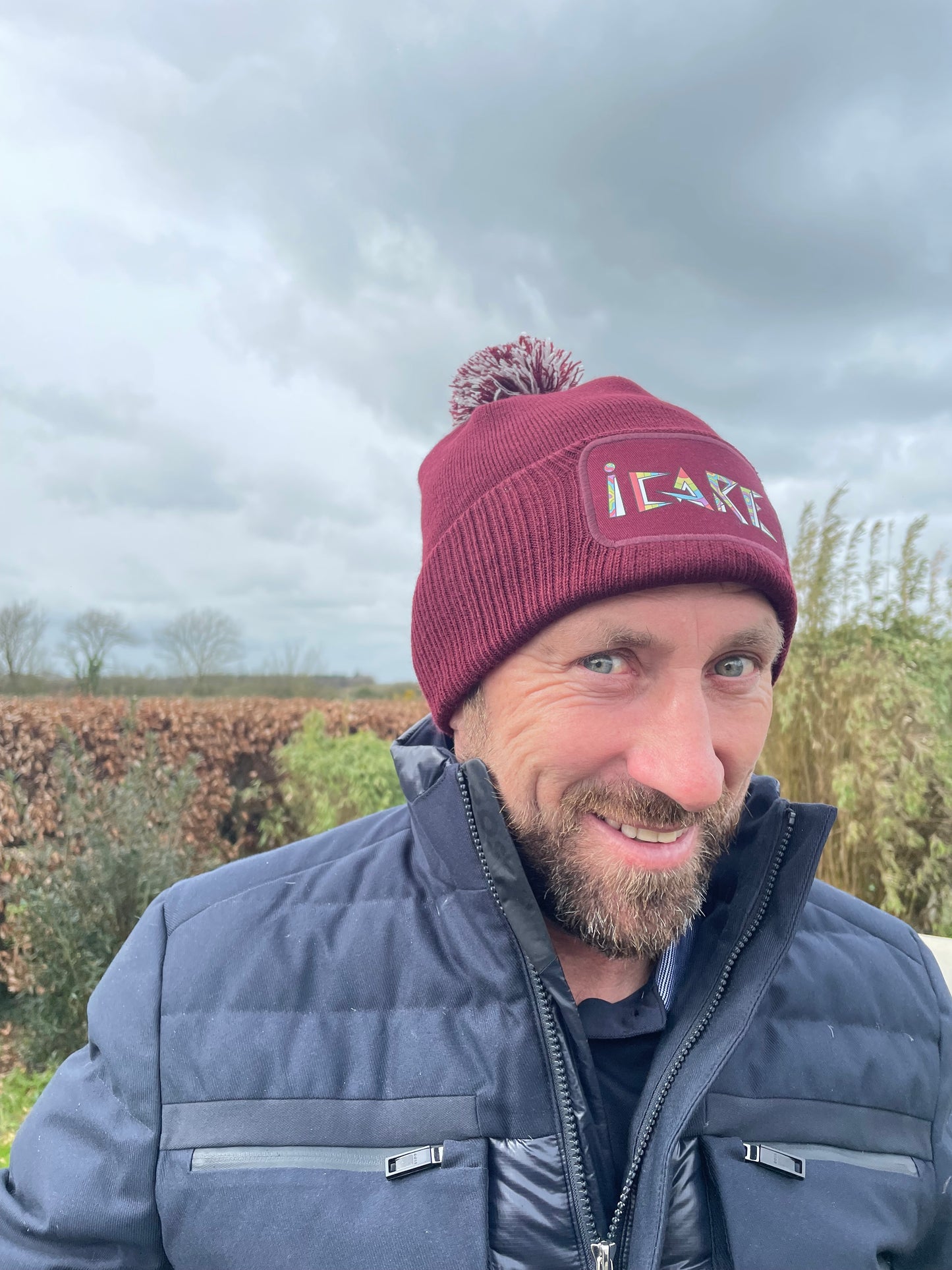 Burgundy iCare Beanie