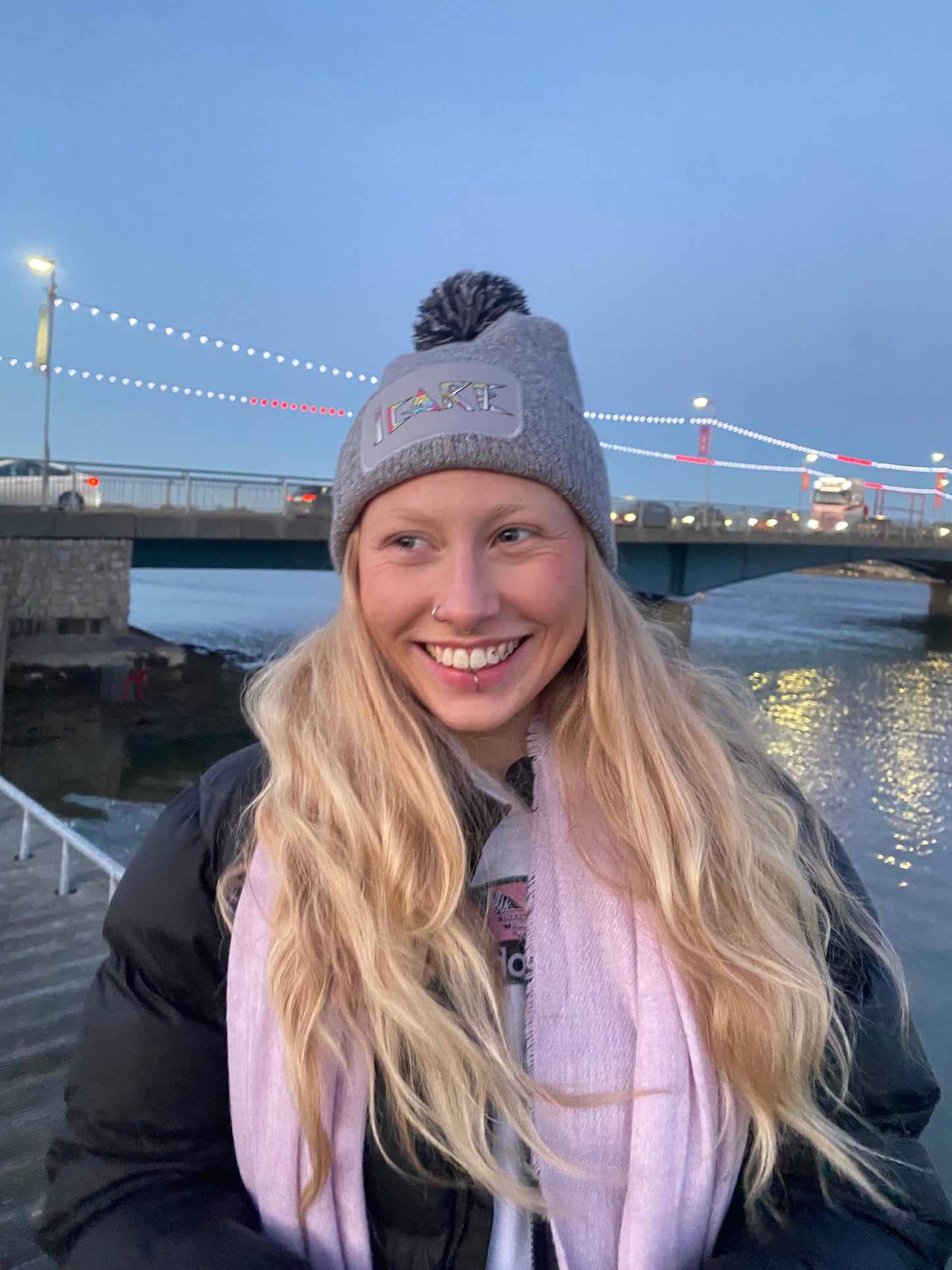 Grey iCare Beanie